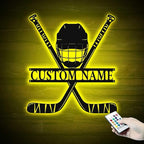 Personalized Field Hockey Wall Sign – Custom LED Name Light with Sticks & Ball, Neon Sign for Girls Room, Locker Room, Sports Fans, Team Gifts, Hockey Décor