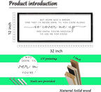 ZZJJHYWGQ Romantic Quote Wall Art So Cover Me Up Sign 32"×12" Inspirational Home Was A Dream Decor Rustic Large Wood Framed Print for Bedroom Living Room Couples Motivational Wall Hanging (Black)