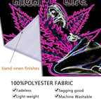 ADDWel Blacklight Tapestry for Bedroom, Tapestry Glow In The Dark, UV Reactive Black Light Posters Wall Hanging for Bedroom Dorm Living Room Backdrop Decor