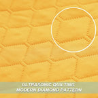 Exclusivo Mezcla Reversible Full Queen Quilt Bedding Set with Pillow Shams, Lightweight Quilts Queen Size, Soft Bedspreads Bed Coverlets for All Seasons - (Bright Yellow, 90"x96")