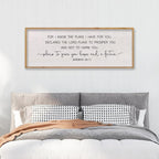 LuZhiQiang Bible Verse Jeremiah 29:11 Wall Art 40"x15" Large Scripture Christian Blessing Decor Plans To Give You Hope And A Future Sign (Wood)