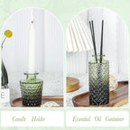 Green Glass Bud Vases Set of 12, Mini Flower Vase for Centerpieces, Small Glass Vases in Bulk for Wedding Decorations, Vintage Vase for Bridal Shower, Party, Recepetion, Home Table Décor