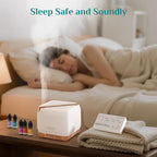 ASAKUKI Essential Oil Diffuser 700ml, Ultrasonic Aromatherapy Humidifier with Top 6 Essential Oils Set, 7 LED Colors, Timer & Auto-Off, Large Room Diffuser