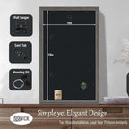 VCK 14x24 Frame 3 Pack, Gray Solid Wood Picture Frame, Exclusive Wood Grain, Wall Gallery Frame