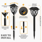 GIGALUMI Solar Lights Outdoor Waterproof, 8 Pack LED Solar Garden Lights, Outdoor Decorations, Garden Decor for Yard, Patio, Landscape, Planter, Walkway (Warm White)