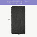 Bigacogo Chunky Knit Throw Blanket for Couch, 40x80 inches, 100% Hand Knitted with Thick Jumbo Chenille Yarn, Cozy Soft Large Rope Knot Cable Crochet Blankets for Sofa Bed Living Room, Dark Grey
