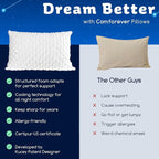 Cooling Bed Pillows for Sleeping Shredded Memory Foam Adjustable Cool Rayon Derived from Pillow for Side Back Stomach Sleepers Luxury Gel Queen Size 1 Pack Washable Removable Cover