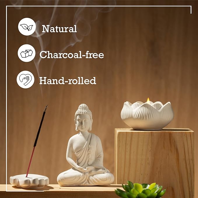 RAJRANG Nag Champa Incense Sticks Box 120 Grams (120 Sticks) Scented Hand Rolled Agarbatti for Temple Room Freshener Yoga