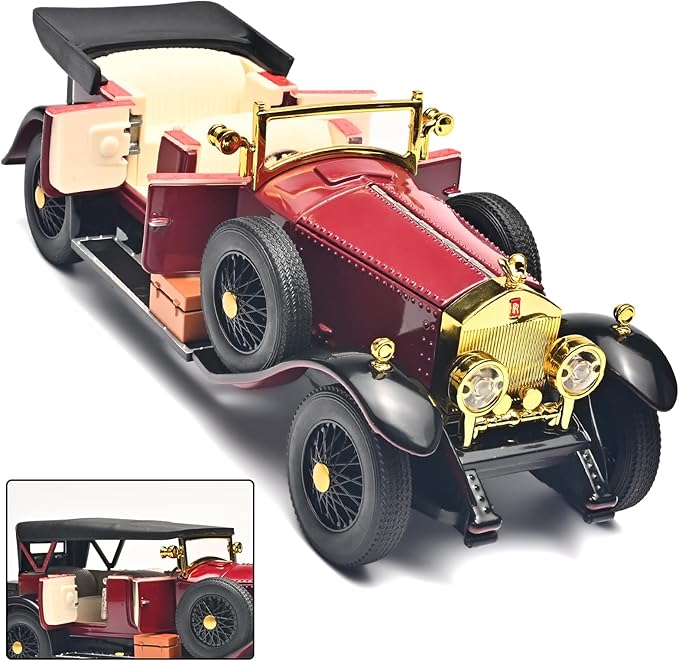 Model Car Kits Adults and Boys 1/24 Diecast Cars Phantom Generation Vintage Car Collectibles,Die Cast Metal Pull Back Cars with Lights and Sounds,Toy Cars for Boys Age 3-12（Red）
