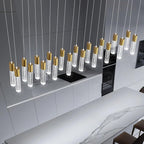 20-Lights Modern Crystal Chandeliers LED Pendant Light for Kitchen Island Dining Room Entrance Foyer Living Room 6000K Gold