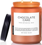 M&SENSE Chocolate Layer Cake Scent Candles, Large 19.4oz Natural Soy Wax 110 Hours Burn Time Clean Non Toxic Scented Classic 2 Wicks Candle for Bedroom Living Room Office