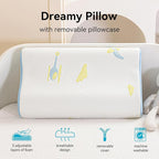 Small Pillow for Sleeping, Small Travel Pillow, Memory Foam Pillow, Adjustable, Breathable Pillow, CertiPUR-US Certified, 12x20 lnch