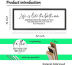 ZZJJHYWGQ Life Is Like The Bathroom Wall Decor 32×12 Inch Large Laundry Wood Framed Sign for Funny Bathroom Restroom Toilet Wall Hanging Art (Black)