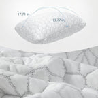 Shredded Memory Foam Pillows for Travel Cooling Pillows for Hot Sleepers Support Adjustable Travel Pillows with Extra Fill
