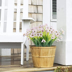 30 Bundles Artificial Flowers Outdoor UV Resistant Fake Flowers No Fade Faux Plastic Plants Garden Porch Window Box Decorating(White)