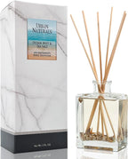Urban Naturals Ocean Mist & Sea Salt Reed Diffuser Set – Made with Essential Oils & Real Botanicals – Sleek Rectangular Refillable Glass Bottle – Made in The USA