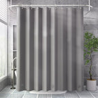 AmazerBath Shower Curtain Liner, 72x78 Grey Shower Curtain Liner, Cute Plastic Shower Curtain Liners, Lightweight Waterproof PEVA Gray Shower Curtains for Bathroom with Magnets and 12 Grommet Holes