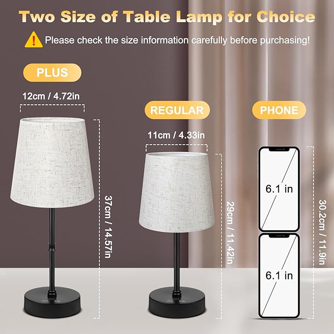 Cordless Table Lamp,5000mAh Rechargeable Battery Operated Desk Lamp,3 Colors & 7 RGB Stepless Dimmable,Portable Wireless Touch Bedside Night Light for Restaurant,Home,Decor Party,Flaxen Shade