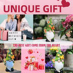 Snowrabbit Garden Gnomes Statue Outdoor Decor,10.5" Resin Solar Garden Gnome Outdoor Statues, Funny Gnomes Gardening Gifts for Women,Bithday Gifts for Grandma