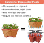 Vertical Planter 6 Tier Stackable Planters Garden Planters Strawberry Herb Flower and Vegetable Planter Indoor Outdoor Gardening Pots with Removable Wheels and Tools 2-Pack