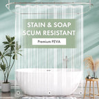 AmazerBath Long Shower Curtain Liner with 3 Magnets, 72x90 Clear Shower Curtain Liner Tall, Waterproof Plastic Shower Liner, Lightweight PEVA Shower Curtain with 12 Rustproof Metal Grommets