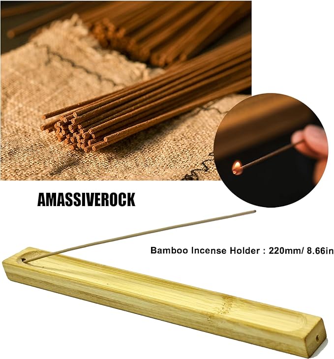 Chinese Incense Sticks Gift Set - Pack of 5 (100 Sticks) with Incense Holder, Sandalwood Incense, Osmanthus Incense, Plum Blossoms Incense, Cypress Incense, Goose Pear Insence-Sticks