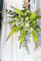 6PCS Delphinium Artificial Flowers 29.5" Realistic Green Silk Flowers Faux Snapdragon Flowers Long Stem Fake Hyacinth for Tall Vase Wedding Home Garden Decor (Green)