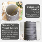 ALMA 13 inch Tall Black Vase Home Decor Trends for 2025, Large Grey Vase for Centerpieces Fits for Mid Century Modern Decor, Ceramic Floor Vases for Black Bathroom, Dining Table, Living Room