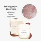 Calyan Wax Mahogany & Cashmere Scented Candle, 37 Hour Burn Time, Aromatherapy Soy Candles, Non Toxic & Vegan Soy Wax, Glass Tumbler Scented Candles, 12.5oz