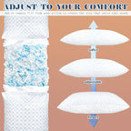 mislili Memory Foam Pillows King Size Set of 2, Luxury Cooling King Bed Pillows 2 Pack, Adjustable Frim King Size Pillows for Stomach Back Side Sleeper, Bed Pillows with Extra Fill and Washable Cover