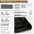 SIGNWIN 30"x60" Extra Large Framed Wall Art Magical Firefly Night Forest, Enchanted Woodland Scene for Home Living Room Bedroom Decor (Frame Assembly Required)