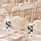 200PCS Black White Faux Pearls Beads for Centerpiece Vases, Vase Filler Faux Pearls, No Holes Filler Beads for Party Anniversary Birthday Wedding Table Decor, 10/14/20/30mm