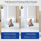 Acrylic Magnetic Picture Frames 4x4-6Pack Clear Freestanding Photo Frame.Double-Sided Scalloped Edges, 10+10mm Thick Block, for Modern Desktop Display &Perfect for Gifts (6 Pack, 4X4)