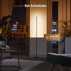 Nanoleaf Matter Smart Floor Lamp, LED Standing Lamps Work with Alexa, Music Sync Corner Lamp,16 Million Colors, 1700lm RGBTW Floor Lamp with Voice Control for Living Room, Ambient Lighting Bedroom