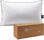Pacific Coast Bed Pillow, Hotel Collection Goose Feather and Down Pillow for Sleeping, 3-Chamber Design, Medium Supportive, Standard Size