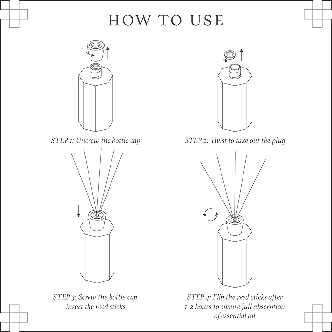 Reed Diffuser Set, 6.76 fl oz Jasmine Scented Oil Diffuser, Home Fragrance with Reed Sticks for Bedroom, Office, Bathroom Shelf Decor & Gifts