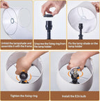 Lamps for Bedroom Set of 2,Touch Bedside Table Lamp with USB C+A Ports,3 Way Dimmable Nightstand Lamps with Round Fabric Linen Lampshade for Living Room Reading Bed Side End Table,Bulbs Included