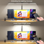 LED Desk Lamp with Clamp, Architect Desk Lamp for Home Office with Remote, 24W Ultra-Bright Desk Light with Stepless Dimming and Stepless Color Temp, Memory Function for Study and Workbench