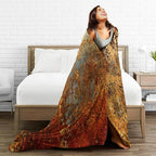 HGOD DESIGNS Brown Rust Colorful Metal Rusty Steel Iron Structure Blanket Throw Blanket Soft Comfortable for Sofa Chair Bed Office 50" x60