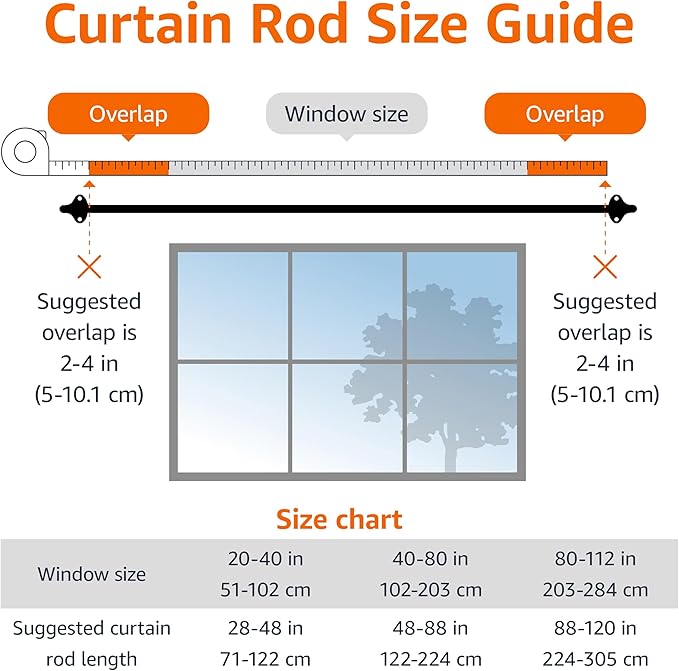 Amazon Basics Room Darkening Blackout Curtain Rod - 28" to 48", Dark Bronze (Espresso)
