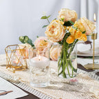 12pcs Glass Cylinder Vases for Centerpieces, 6 Inch Clear Flower Vases for Wedding Decorations and Indoor Home Decor, Hurricane Candle Holder for Table Shelf, Party