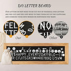 Family Picture Frames Collage Photo Hanging Display, Unique DIY Felt Letter Board with 340 Letters and 30 Clips for Wall Hanging Boho Office Room Bedroom Decor, Birthday Party Teenage Teen