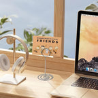 Table Number Holders 20Pcs - 3.35 Inch Place Card Holder Table Number Stands for Wedding Party Graduation Reception Restaurant Home Centerpiece Decorations Office Memo Picture Photo (Silver)