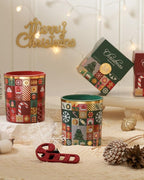 M&SENSE Christmas Candy Cane Scented Holiday Candle for Home, 9.9oz 55Hours Burn Time Clean Non Toxic Natural Soy Wax Fruit Scent Cotton Wick Housewarming Candle Gifts for Family Friends