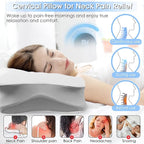 Cervical Neck Pillow for Pain Relief: Ergonomic Orthopedic Contour Pillow - Memory Foam Pillows (Butterfly)
