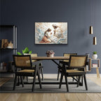 XWNLTEPK Praying to Heaven Christian Art Jesus and Woman Praying Bible Canvas Wall Decor Jesus Portrait Mormon Wall Print