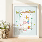 Unicorn Wall Decor Art Prints (Set of 4) - Unframed - 11x14 | Girls Room Decor | Enchanting and Whimsical Design | Adding Fantasy and Charm to Kids' Rooms or Nurseries | Wall Art for Unicorn Lovers