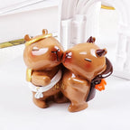 Capybara Zodiac Figurine, Gemini Animal Theme Desk Decor, Resin Collectible(Gemini)