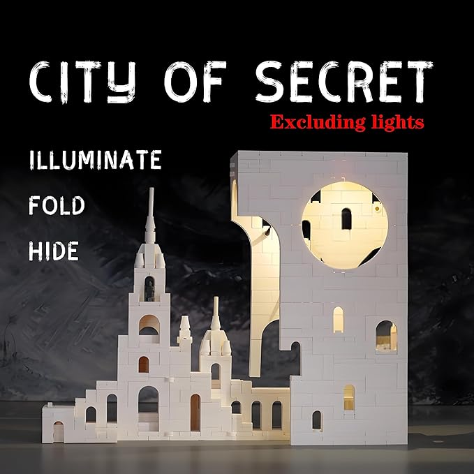 White Secret Realm No.9 Castle Building Block，Architecture Building Blocks（660PCS Gifts for Adults and Kids