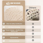 Chunky Knit Blanket - Luxury Soft Cozy 61 * 79 Bold Throw Blanket,100% Woven Blanket Rope Knot Throw Blanket for Couch, Sofa, Home Decor, Gift - Machine Washable（Cream）